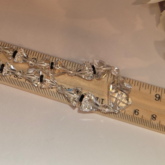 Vintage Handmade Swarovski Crystal Necklace & Earrings Matching Jewelry set 14k - Picture 13 of 16